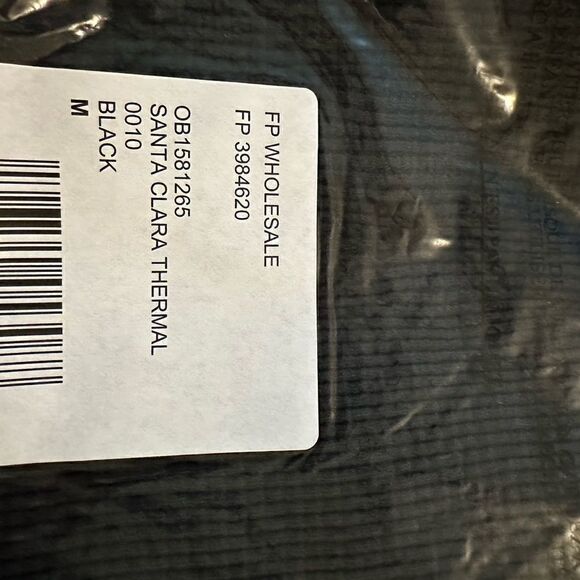 Free People Santa Clara thermal black NWT - Picture 6 of 10